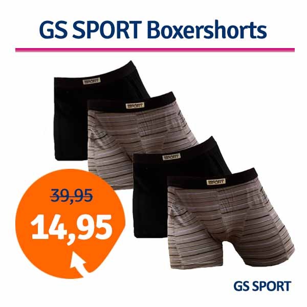 Een Dag Actie - Dagaanbieding Gs-sport Boxershorts 4-Pack