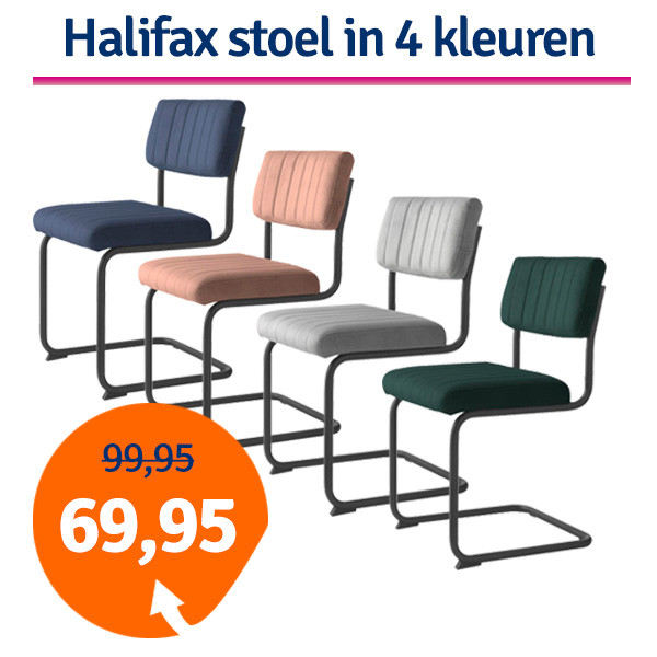 Een Dag Actie - Dagaanbieding Halifax Eetkamerstoel In 4 Kleuren Een Dag Actie - Dagaanbieding Halifax Eetkamerstoel In 4 Kleuren