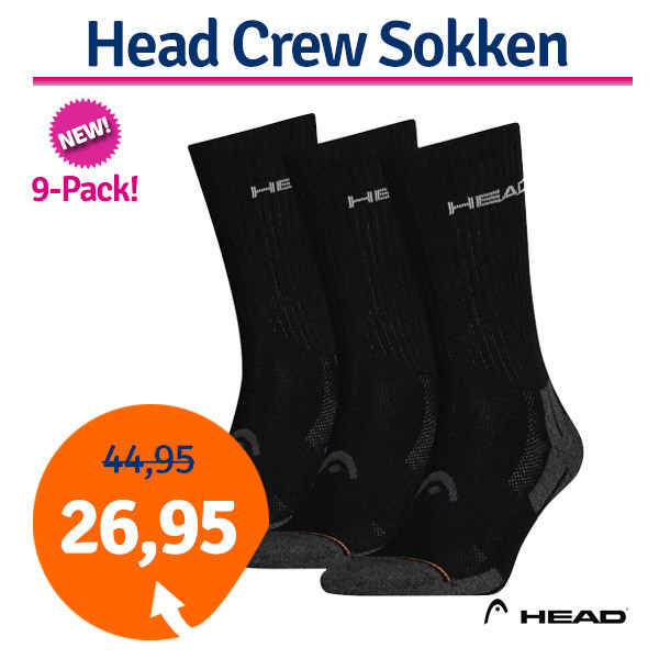 Een Dag Actie - Dagaanbieding Head Crew Sokken 9 Paar Een Dag Actie - Dagaanbieding Head Crew Sokken 9 Paar
