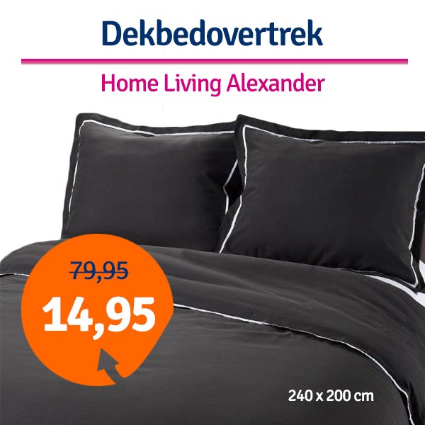 Een Dag Actie - Dagaanbieding Home Living Alexander Dekbedovertrek Een Dag Actie - Dagaanbieding Home Living Alexander Dekbedovertrek