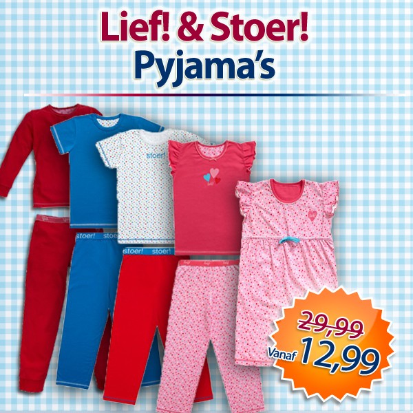 Een Dag Actie - Dagaanbieding Lief! & Stoer! Pyjama Een Dag Actie - Dagaanbieding Lief! & Stoer! Pyjama