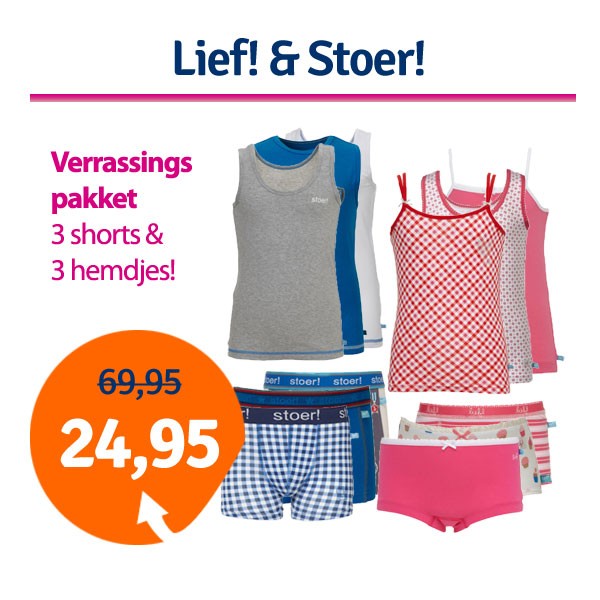 Een Dag Actie - Dagaanbieding Lief! & Stoer! Verrassingspakket Een Dag Actie - Dagaanbieding Lief! & Stoer! Verrassingspakket