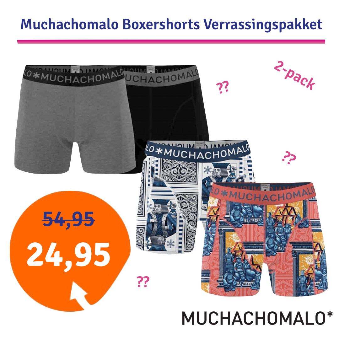 Een Dag Actie - Dagaanbieding Muchachomalo Boxershorts Verrassingspakket 2-Pack