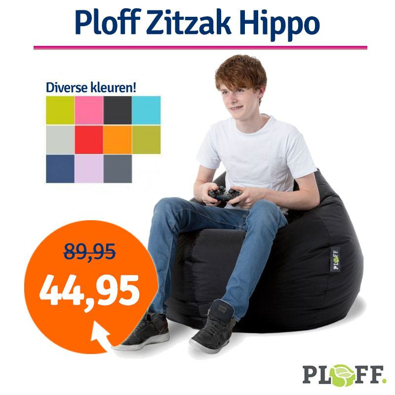 Een Dag Actie - Dagaanbieding Ploff Hippo Zitzak 260 Liter Een Dag Actie - Dagaanbieding Ploff Hippo Zitzak 260 Liter