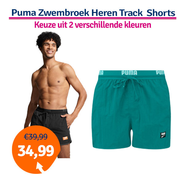 Een Dag Actie - Dagaanbieding Puma Zwembroek Heren Track Shorts Een Dag Actie - Dagaanbieding Puma Zwembroek Heren Track Shorts