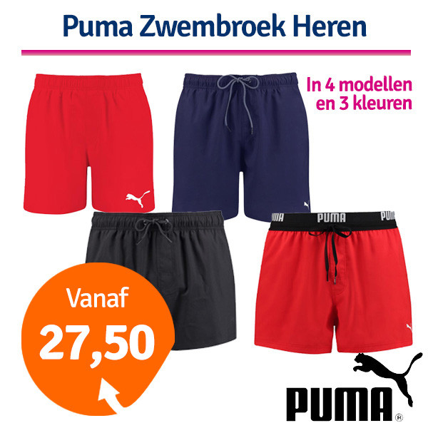Een Dag Actie - Dagaanbieding Puma Zwembroeken - Diverse Modellen En Kleuren Een Dag Actie - Dagaanbieding Puma Zwembroeken - Diverse Modellen En Kleuren