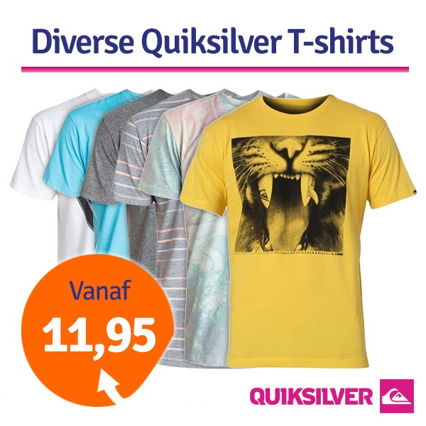 Een Dag Actie - Dagaanbieding Quiksilver T-Shirt Uitverkoop