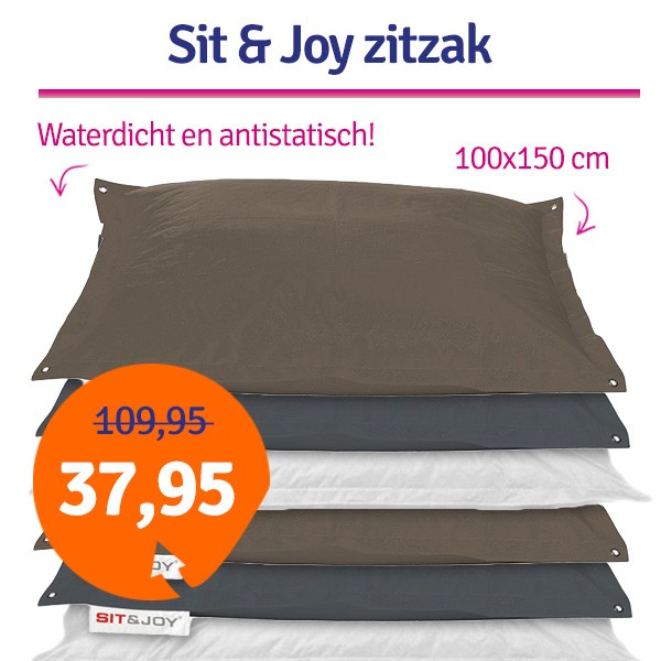 Een Dag Actie - Dagaanbieding Sit & Joy Basic Zitzak 100X150 Een Dag Actie - Dagaanbieding Sit & Joy Basic Zitzak 100X150