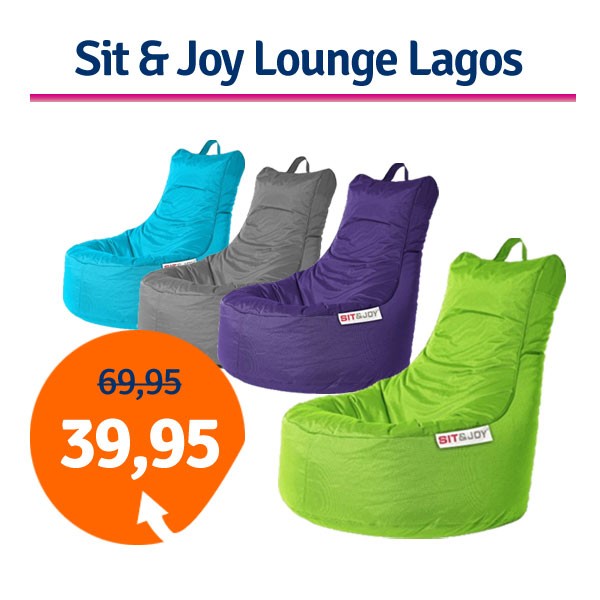 Een Dag Actie - Dagaanbieding Sit & Joy Lounge Lagos Een Dag Actie - Dagaanbieding Sit & Joy Lounge Lagos