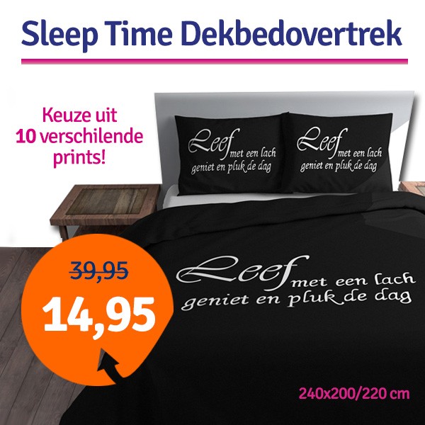 Een Dag Actie - Dagaanbieding Sleep Time Dekbedovertrek 240X200/200 Een Dag Actie - Dagaanbieding Sleep Time Dekbedovertrek 240X200/200