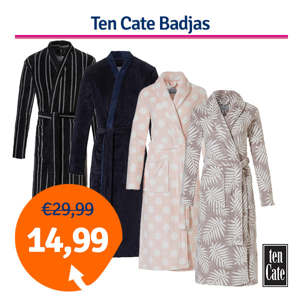 Een Dag Actie - Dagaanbieding Ten Cate Badjassen Een Dag Actie - Dagaanbieding Ten Cate Badjassen
