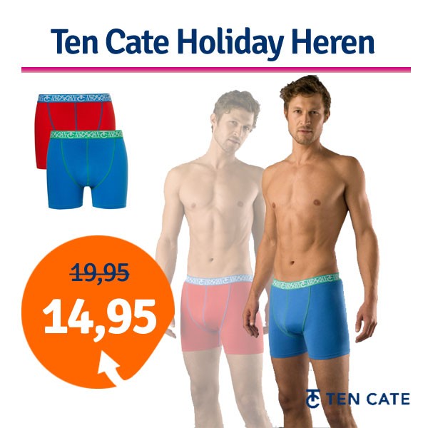 Een Dag Actie - Dagaanbieding Ten Cate Holiday Boxershorts Een Dag Actie - Dagaanbieding Ten Cate Holiday Boxershorts