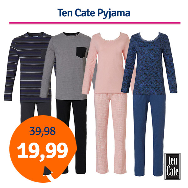 Een Dag Actie - Dagaanbieding Ten Cate Pyjama Een Dag Actie - Dagaanbieding Ten Cate Pyjama