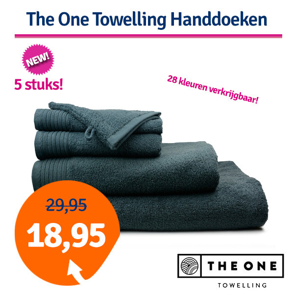 Een Dag Actie - Dagaanbieding The One Handdoeken 50X100 Voordeelpakket (5 Stuks)