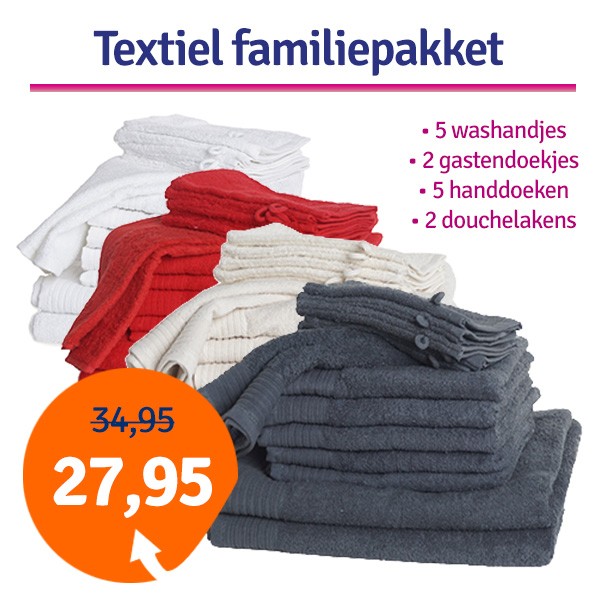 Een Dag Actie - Dagaanbieding The One Towelling Familie Voordeelpakket Een Dag Actie - Dagaanbieding The One Towelling Familie Voordeelpakket