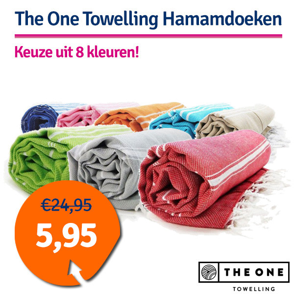 Een Dag Actie - Dagaanbieding The One Towelling Hamamdoek Een Dag Actie - Dagaanbieding The One Towelling Hamamdoek