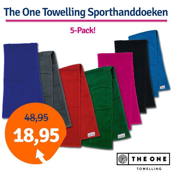 Een Dag Actie - Dagaanbieding The One Towelling Sporthanddoeken 5 Stuks