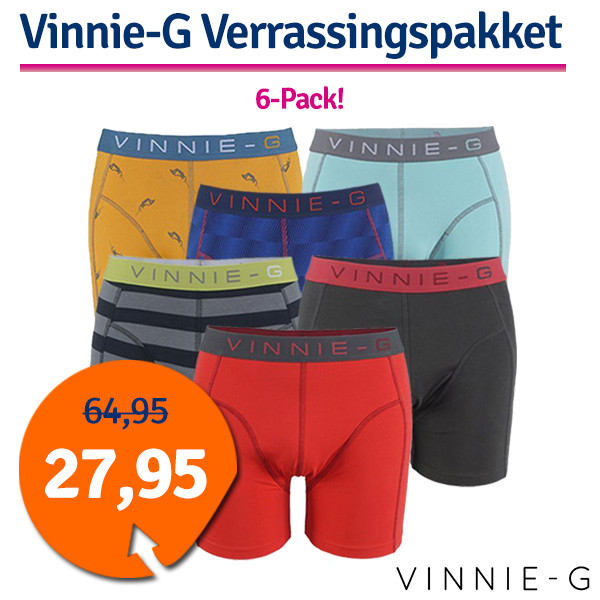 Een Dag Actie - Dagaanbieding Vinnie-G Boxershorts Verrassingspakket Een Dag Actie - Dagaanbieding Vinnie-G Boxershorts Verrassingspakket