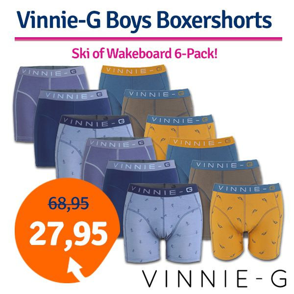 Een Dag Actie - Dagaanbieding Vinnie-G Boys Boxershorts 6-Pack