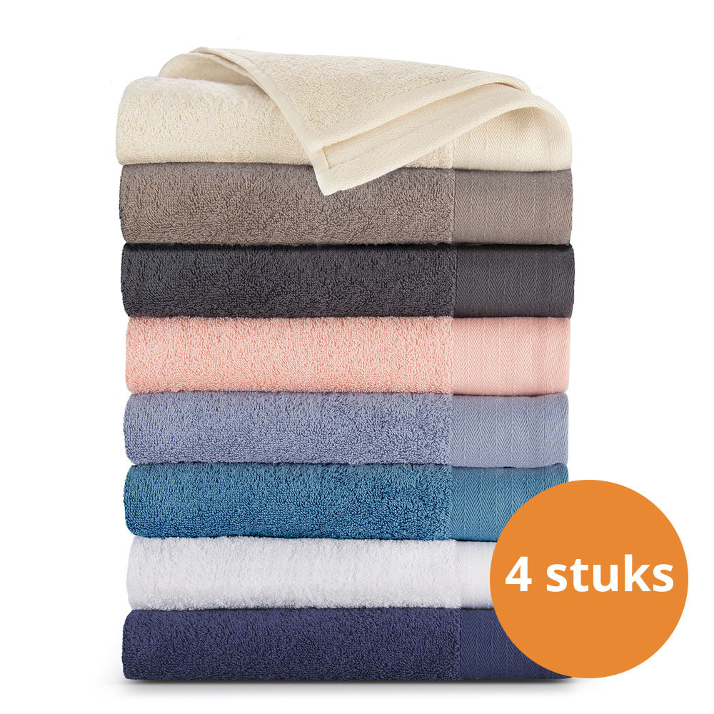 Een Dag Actie - Dagaanbieding Walra Soft Cotton Douchelaken 70X140 Cm 550Gram - 4 Stuks