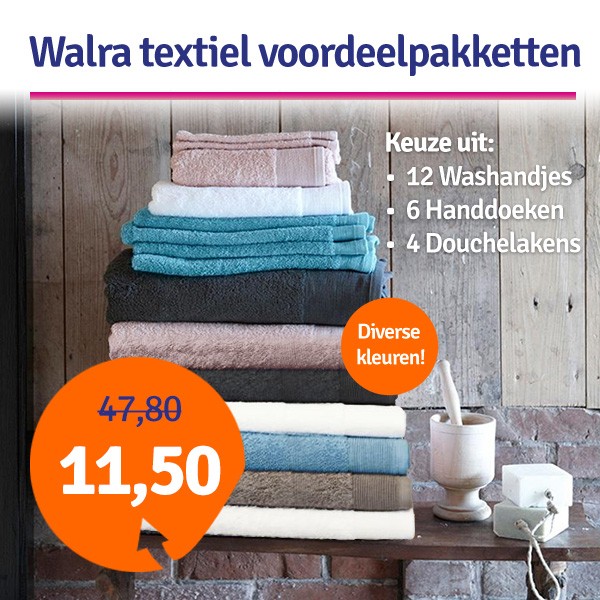Een Dag Actie - Dagaanbieding Walra Textiel Voordeelpakket Een Dag Actie - Dagaanbieding Walra Textiel Voordeelpakket