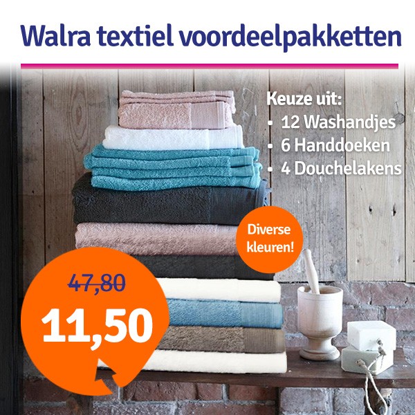 Een Dag Actie - Dagaanbieding Walra Textiel Voordeelpakket