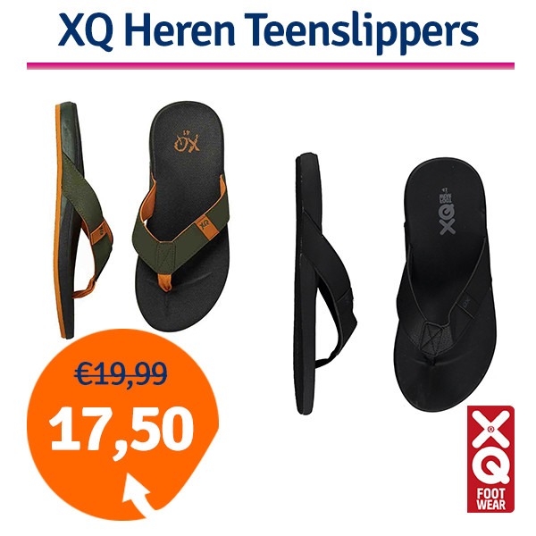 Een Dag Actie - Dagaanbieding Xq Teenslippers Heren Comfortable Cushion - Keuze Uit 2 Kleuren Een Dag Actie - Dagaanbieding Xq Teenslippers Heren Comfortable Cushion - Keuze Uit 2 Kleuren