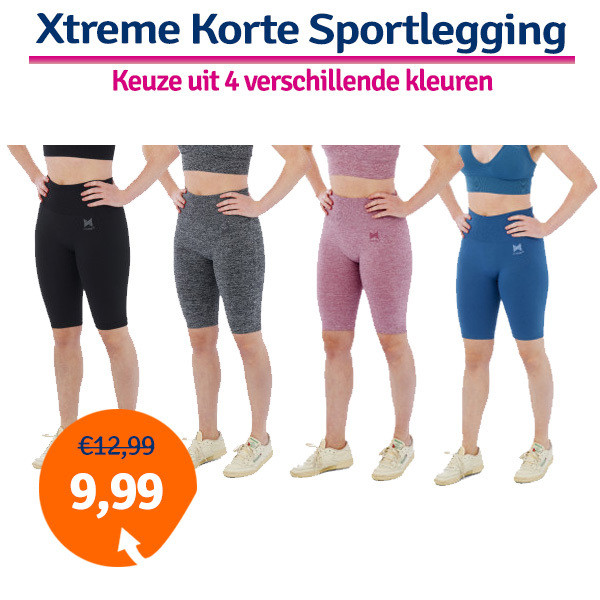 Een Dag Actie - Dagaanbieding Xtreme Sportswear Korte Sportlegging Dames