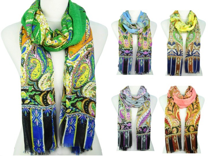 Een Dag Actie - Dames Sjaal Met Paisley Motief Een Dag Actie - Dames Sjaal Met Paisley Motief