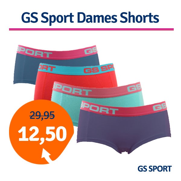 Een Dag Actie - Gs Sport Dames Shorts 4-Pack Een Dag Actie - Gs Sport Dames Shorts 4-Pack