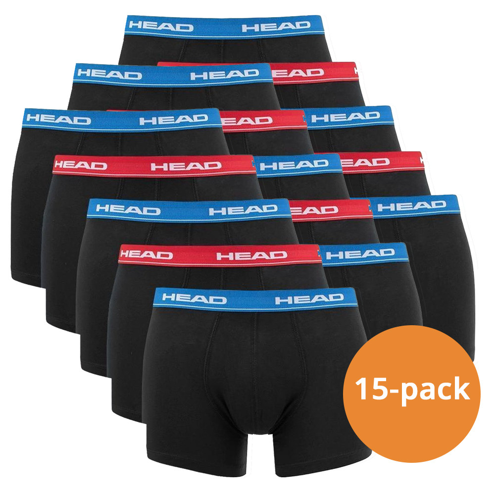 Een Dag Actie - Head Boxershorts Black/Blue/Red 15-Pack Een Dag Actie - Head Boxershorts Black/Blue/Red 15-Pack