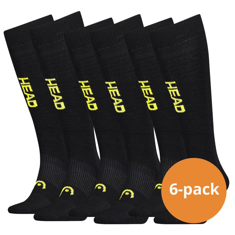 Een Dag Actie - Head Skisokken Unisex Graphic Kneehigh 6-Pack Black/Yellow Een Dag Actie - Head Skisokken Unisex Graphic Kneehigh 6-Pack Black/Yellow