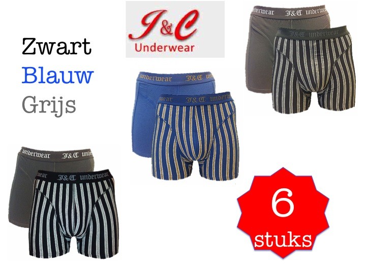 Een Dag Actie - Jc Royal Boxershorts 6 Stuks Verpakking Een Dag Actie - Jc Royal Boxershorts 6 Stuks Verpakking