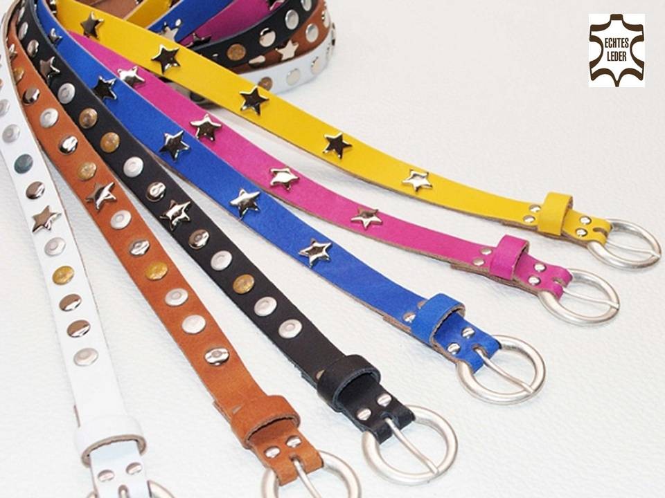 Een Dag Actie - Lederen Riem Stars & Studs Een Dag Actie - Lederen Riem Stars & Studs