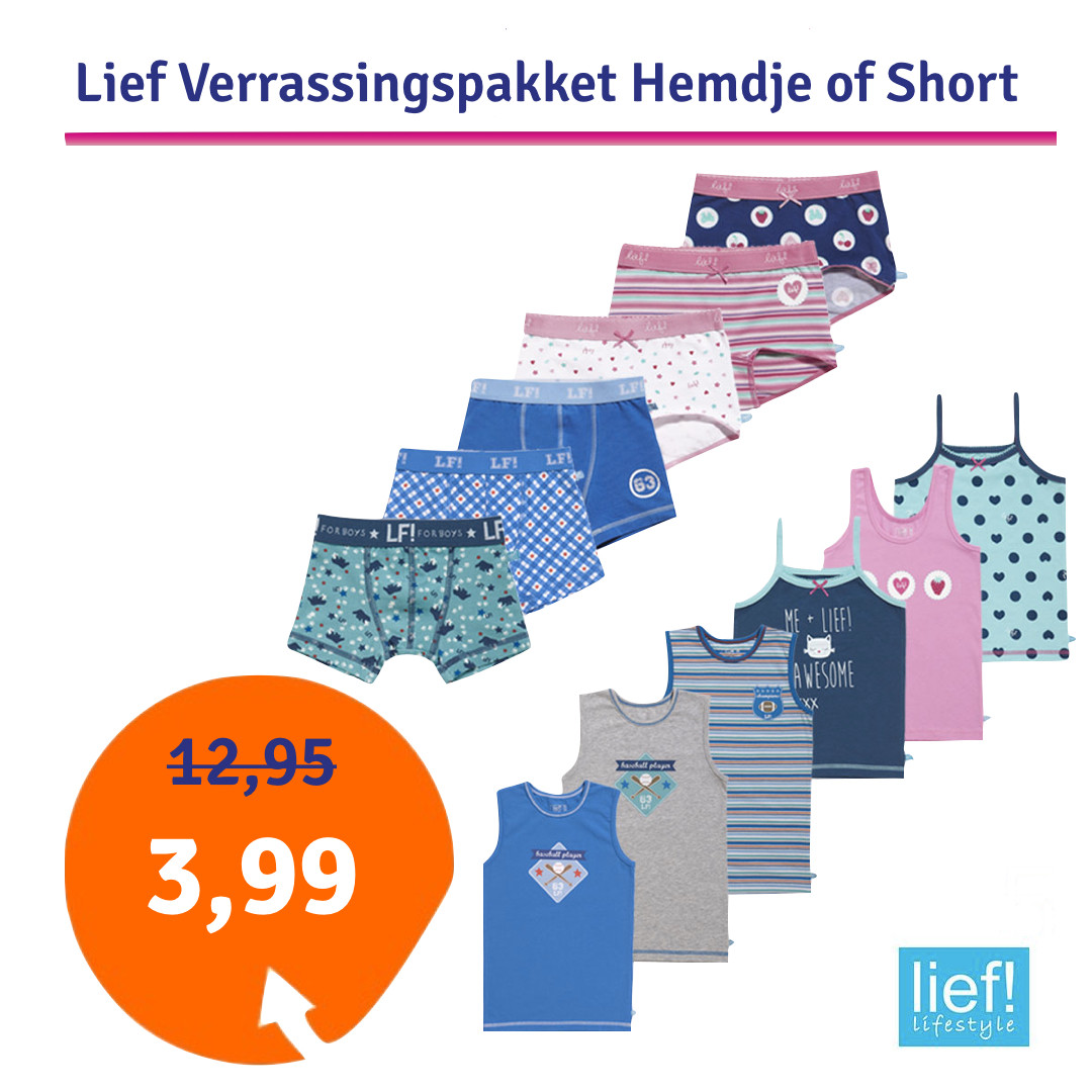 Een Dag Actie - Lief Verrassingspakket Hemdje Of Short