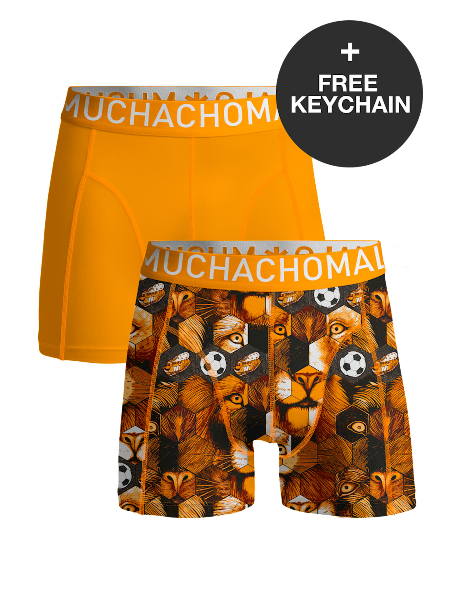 Een Dag Actie - Muchachomalo Boxershorts Oranje Ek 2021 Editie Met Gratis Sleutelhanger