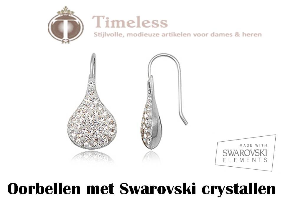 Een Dag Actie - Oorbellen Met Swarovski Crystallen (Druppel)