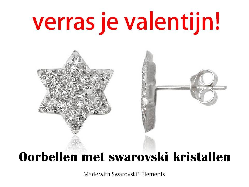 Een Dag Actie - Oorbellen Met Swarovski Crystallen(ster) Een Dag Actie - Oorbellen Met Swarovski Crystallen(ster)