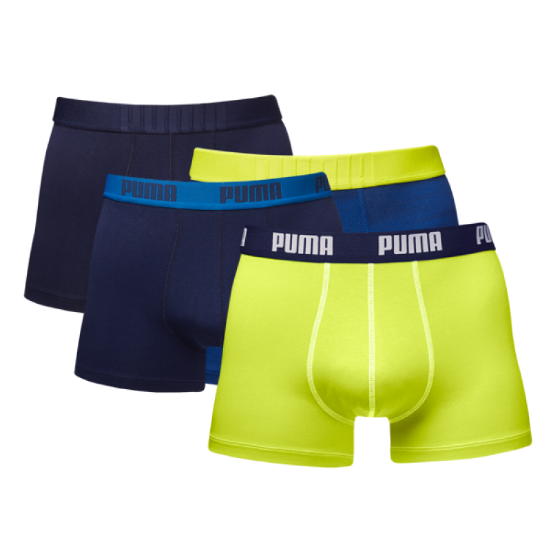Een Dag Actie - Puma 4-Pack Basic & Faster Forward Yellow/Blue Een Dag Actie - Puma 4-Pack Basic & Faster Forward Yellow/Blue