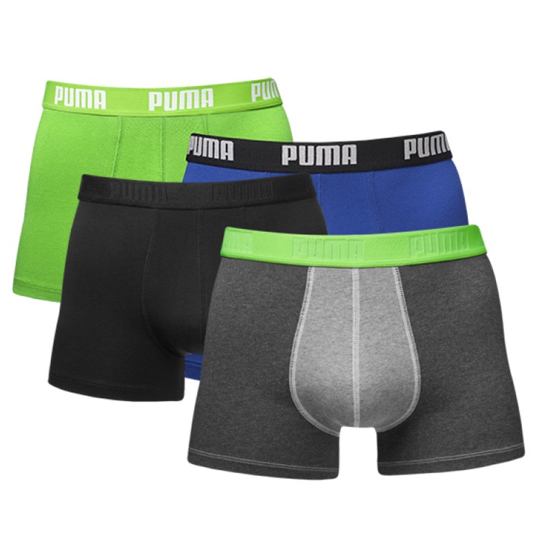 Een Dag Actie - Puma 4-Pack Boxershorts Jasmine/Green/Blue Een Dag Actie - Puma 4-Pack Boxershorts Jasmine/Green/Blue