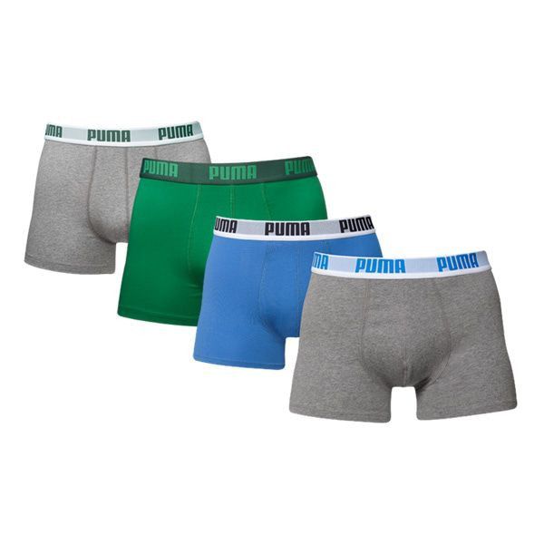 Een Dag Actie - Puma Boxershorts Blue Grey Green 4-Pack Een Dag Actie - Puma Boxershorts Blue Grey Green 4-Pack