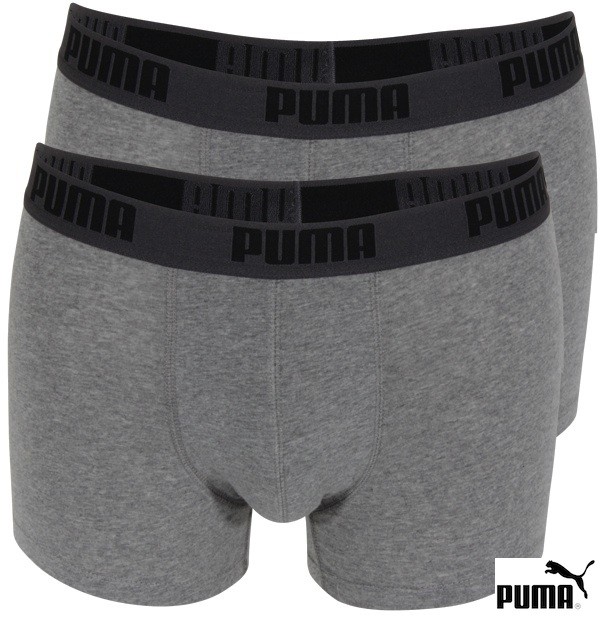 Een Dag Actie - Puma Boxershorts Grijs-zwart Duo Verpakking Een Dag Actie - Puma Boxershorts Grijs-zwart Duo Verpakking
