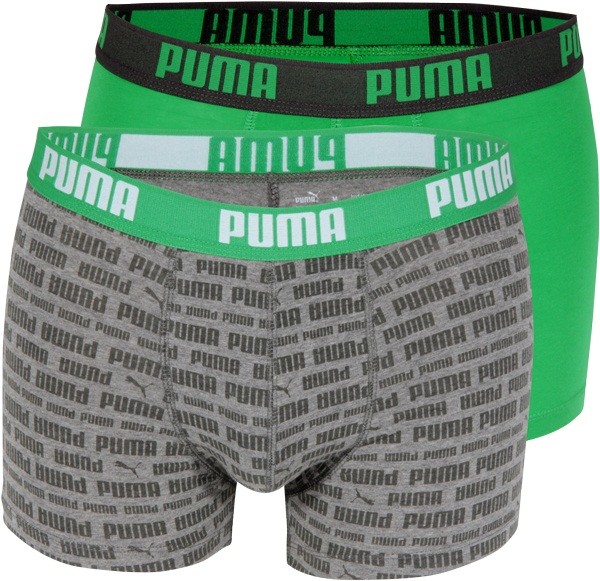 Een Dag Actie - Puma Boxershorts Groen-wit-zwart Duo Verpakking Een Dag Actie - Puma Boxershorts Groen-wit-zwart Duo Verpakking