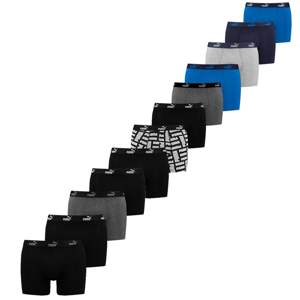 Een Dag Actie - Puma Boxershorts Promo 12-Pack Black / Blue Combo Een Dag Actie - Puma Boxershorts Promo 12-Pack Black / Blue Combo