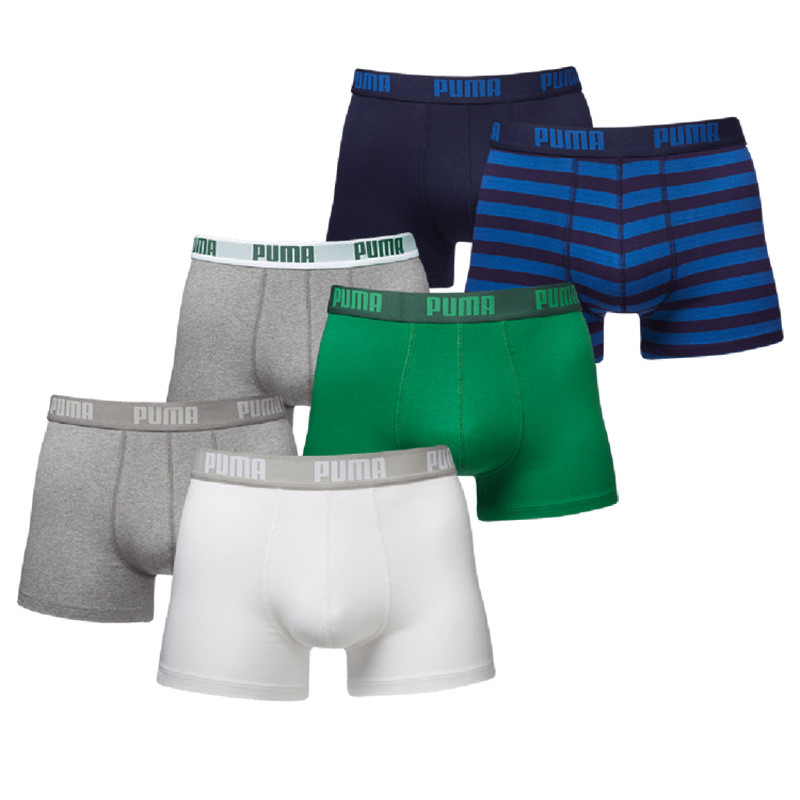 Een Dag Actie - Puma Boxershorts Verrassingspakket Combi/Stripe 6-Pack