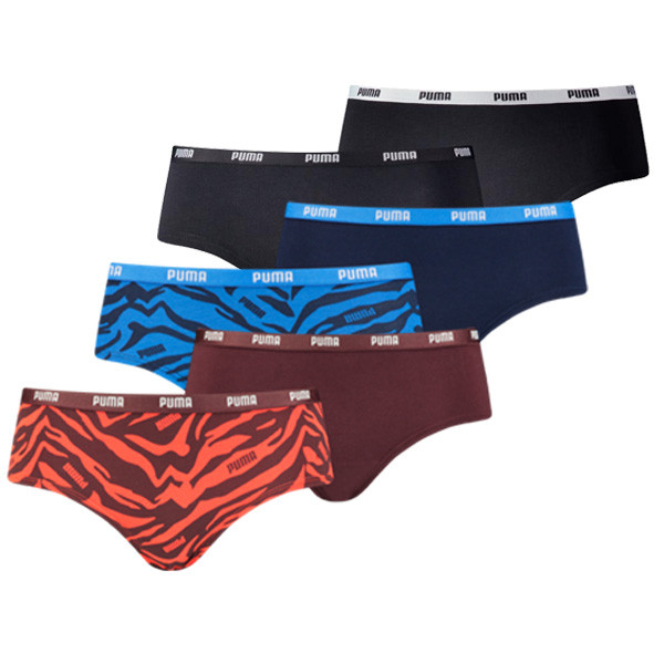 Een Dag Actie - Puma Dames Hipsters Verrassingspakket 6-Pack Een Dag Actie - Puma Dames Hipsters Verrassingspakket 6-Pack