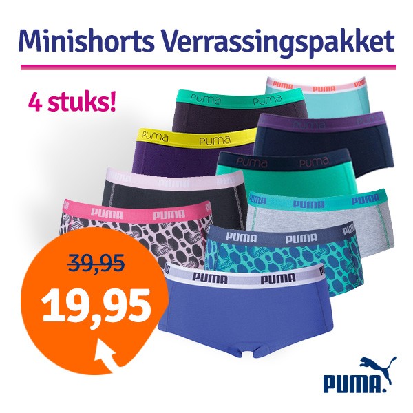 Een Dag Actie - Puma Dames Minishorts Verrassingspakket Een Dag Actie - Puma Dames Minishorts Verrassingspakket