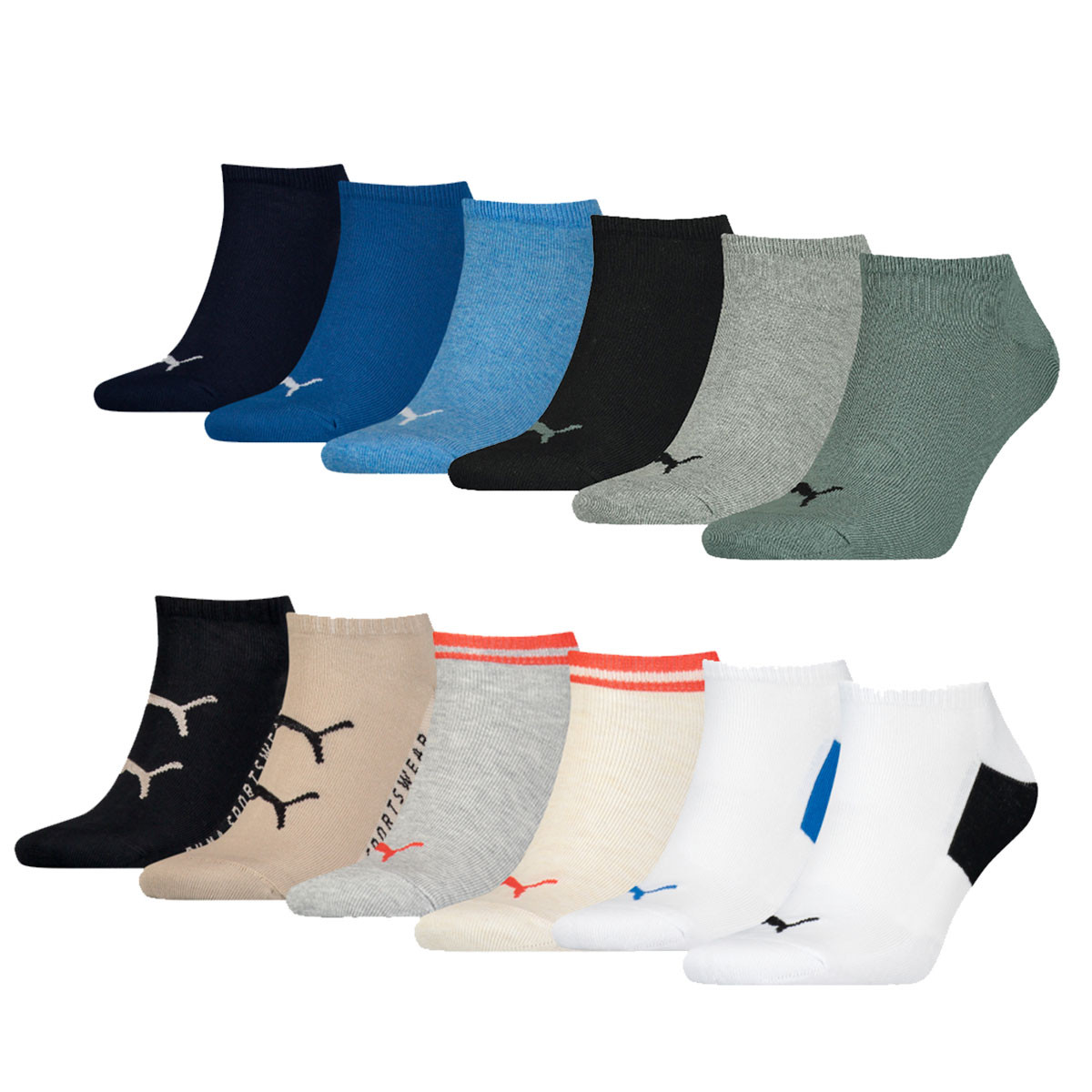 Een Dag Actie - Puma Sneakersokken Verrassingspakket 6-Pack Een Dag Actie - Puma Sneakersokken Verrassingspakket 6-Pack