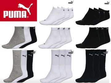 Een Dag Actie - Puma Sokken 3-Pack In Zwart, Wit Of Grijs Een Dag Actie - Puma Sokken 3-Pack In Zwart, Wit Of Grijs