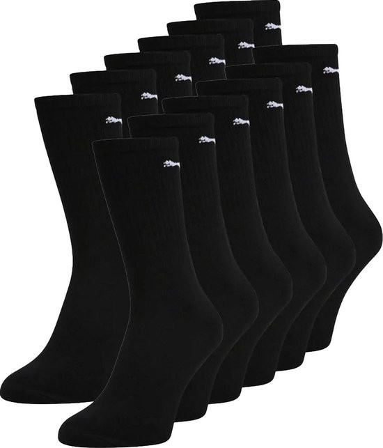 Een Dag Actie - Puma Sportsokken Zwart 12-Pack Een Dag Actie - Puma Sportsokken Zwart 12-Pack
